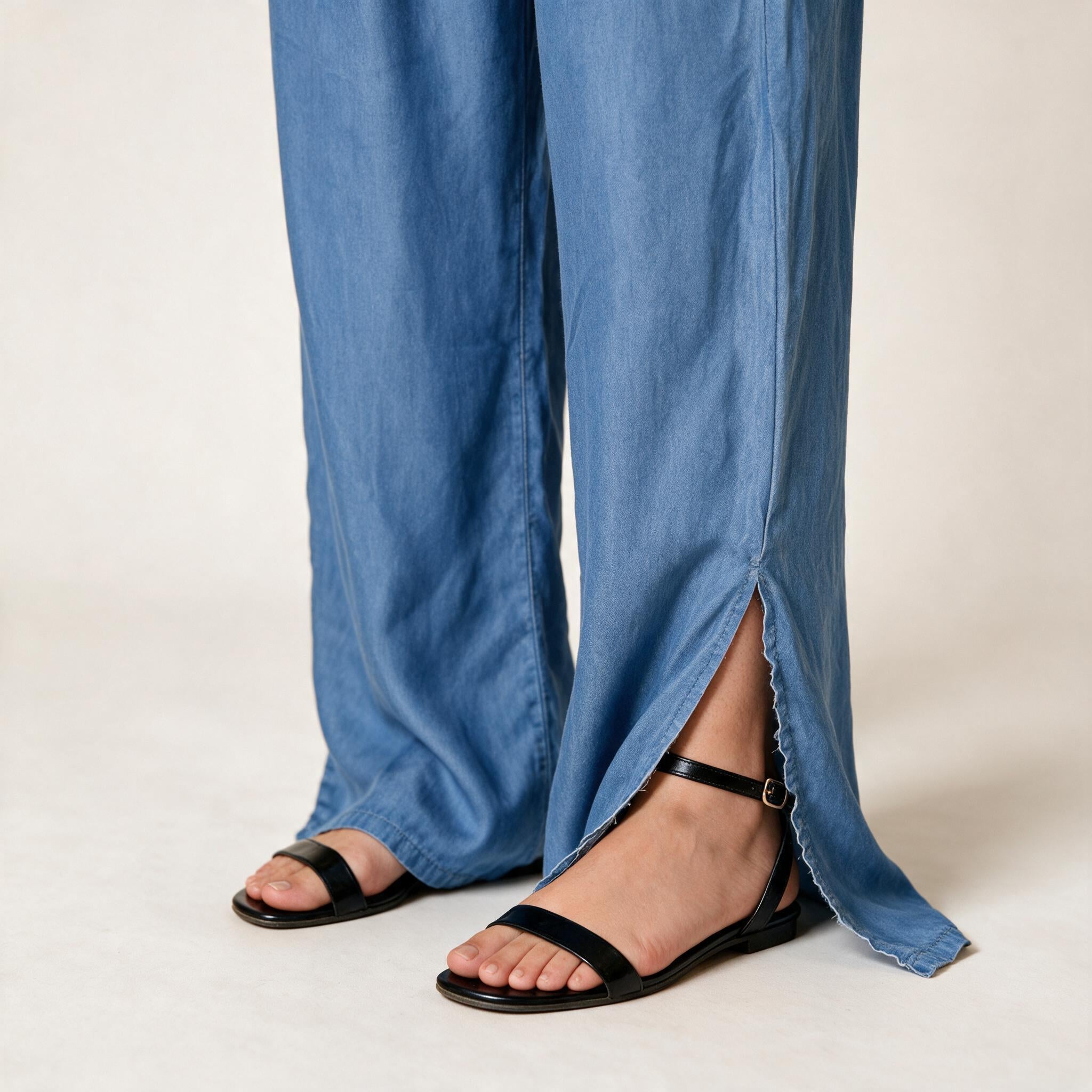 Ladies Blue Dungaree Long Dress - Fall Winter
