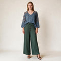 Ladies Blue Detailed Embroidery Top