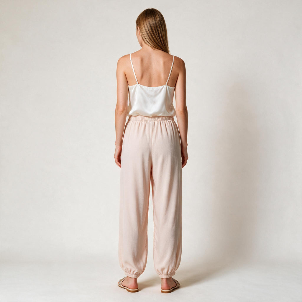 Cosy Balloon Trousers for Women - Beige Color | Glamtree