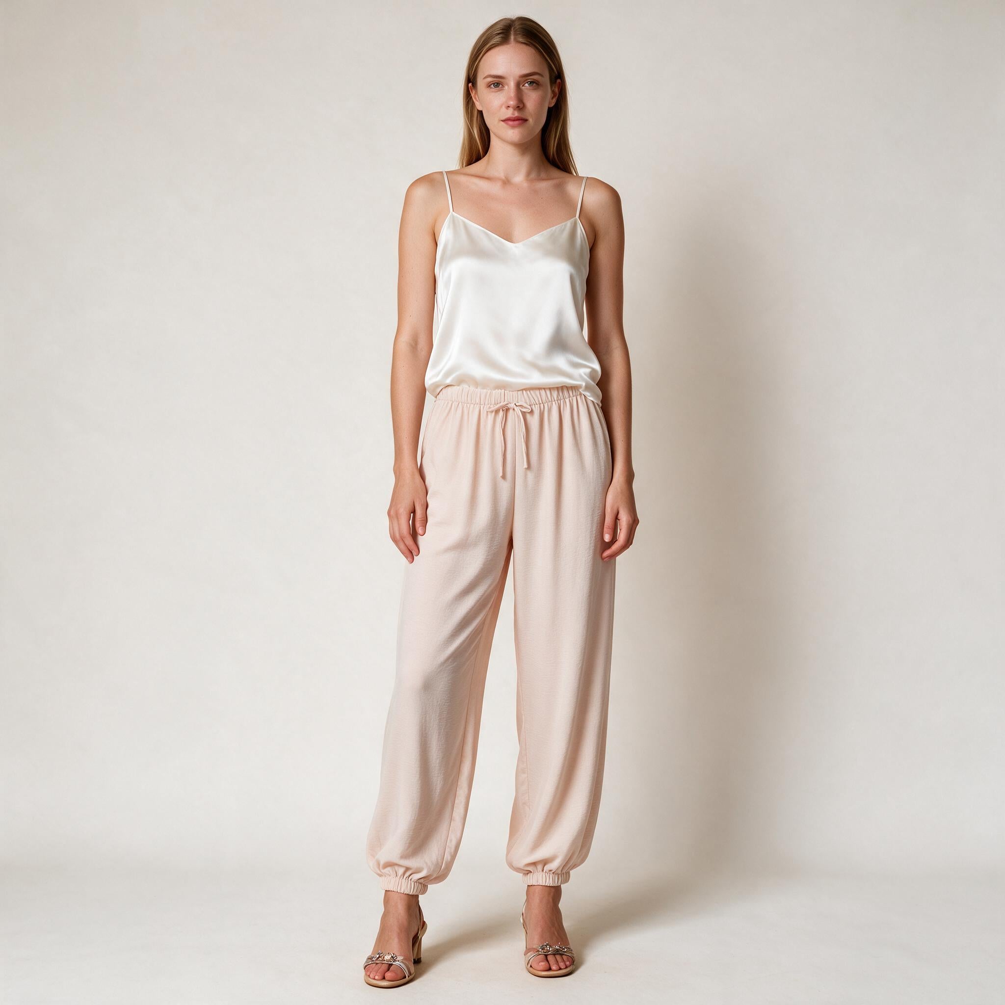 Cosy Balloon Trousers for Women - Beige Color, Size S