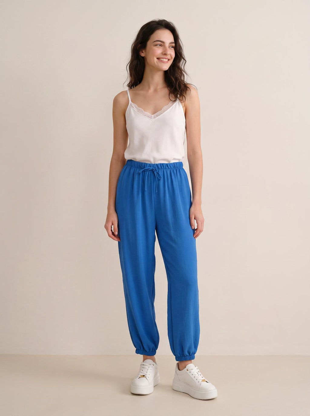 Blue Women’s Balloon Casual Comfortable Trousers