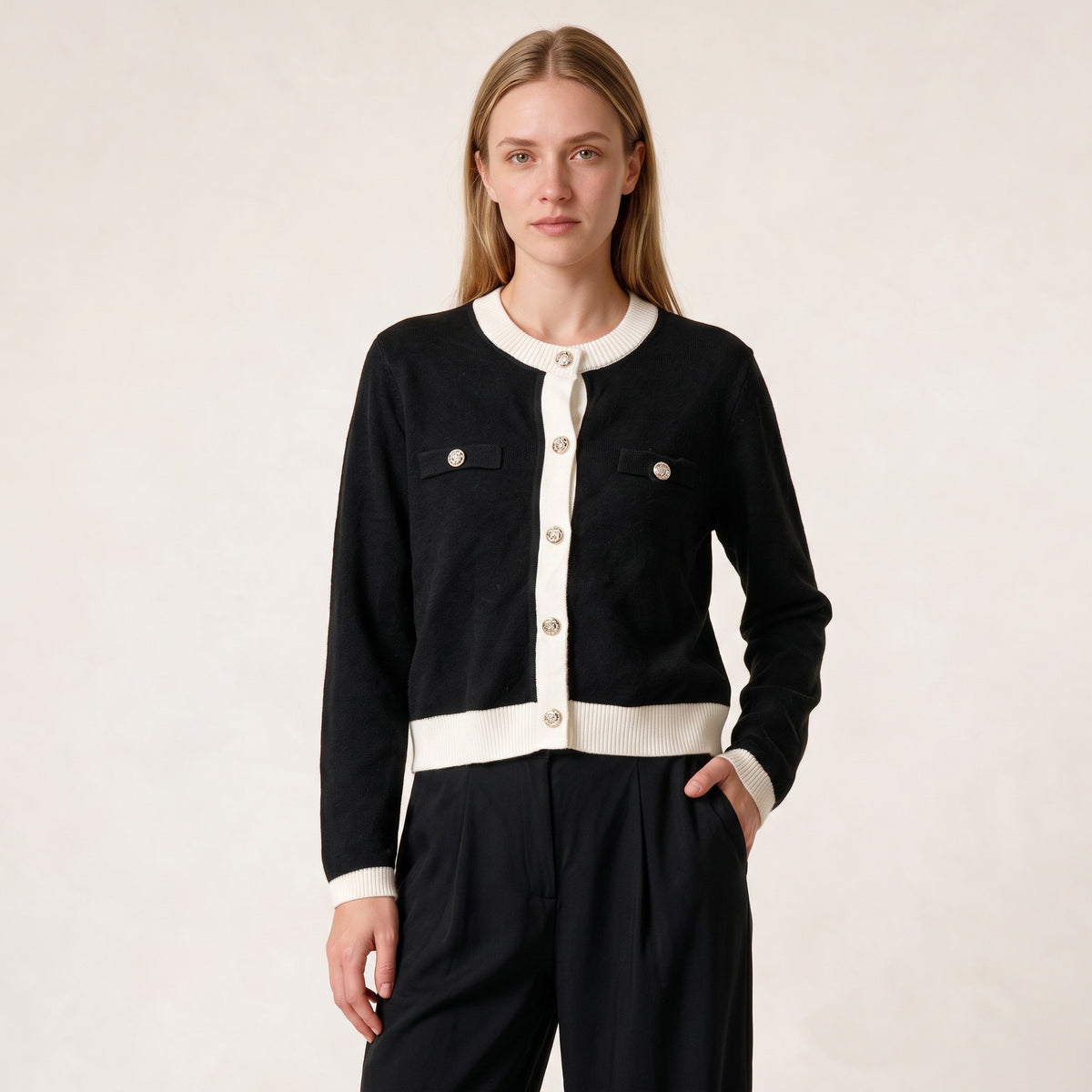 Women's Black Knit Cardigan