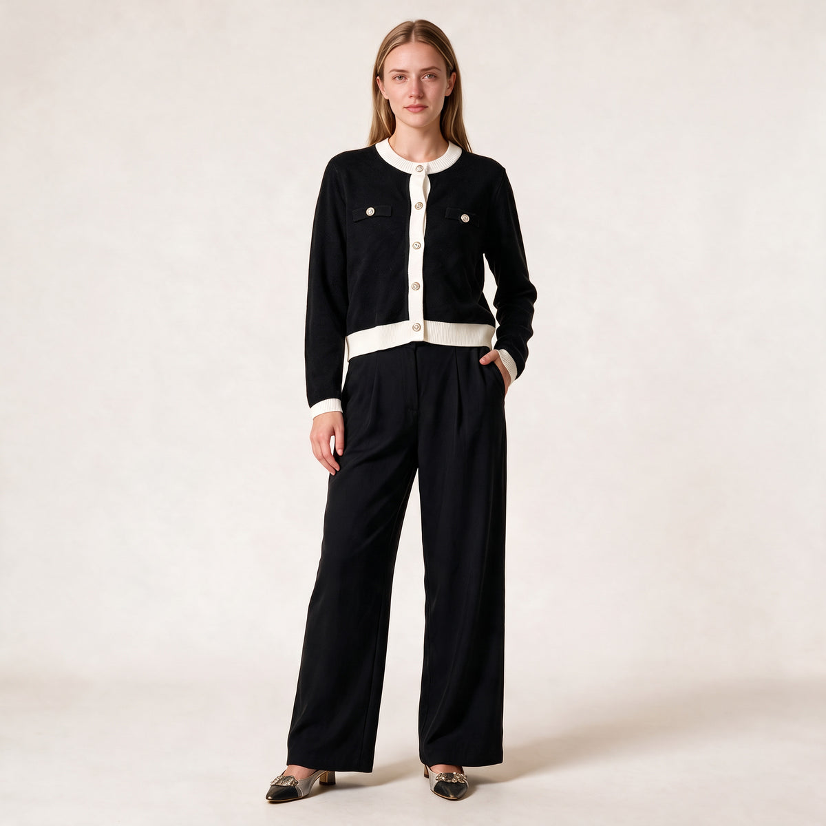 Women's Black Knit Cardigan