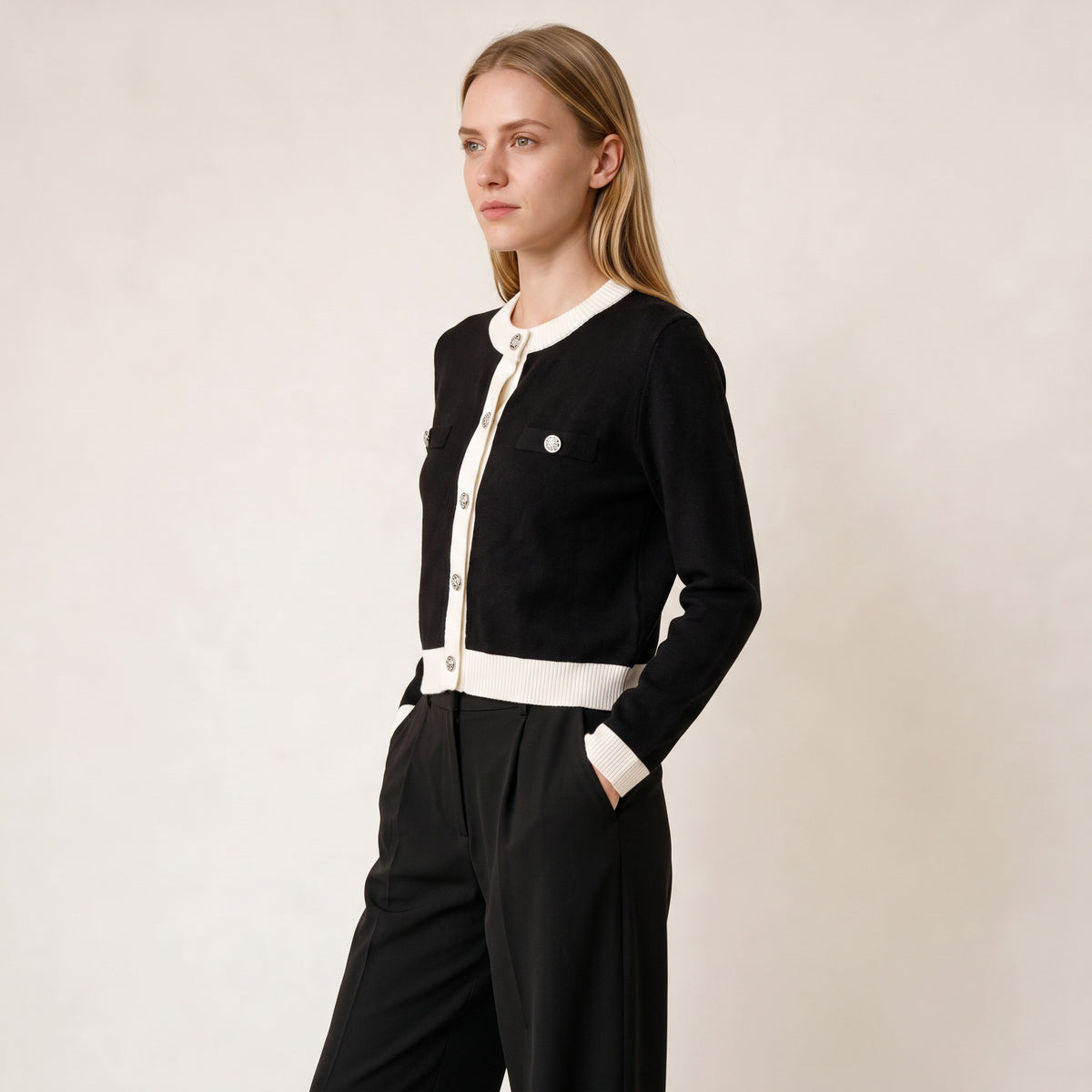 Women's Black Knit Cardigan