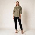 Women's Embroidery Button Down  Top Size M, UK 12 14